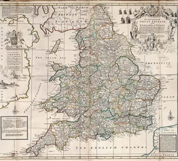Moll's map of Britain in 1710